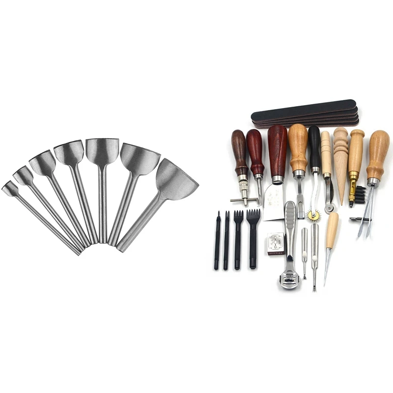 Hot SV-Leather Craft Punch Tools Kit 18Pcs DIY Tool with Arc-Shaped Cutter Punch, for Crafting Strap Belt 7 Sizes (10mm-40mm)
Hot SV-Leather Craft Punch Tools Kit 18Pcs DIY Tool with Arc-Shaped Cutter Punch, for Crafting Strap Belt 7 Sizes (10mm-40mm)
