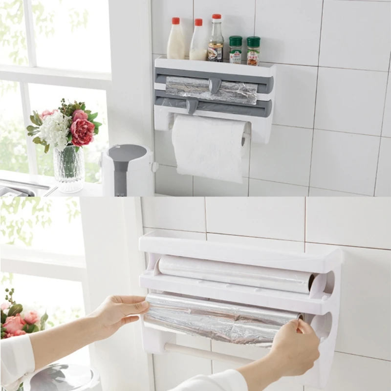4 In 1 Kitchen Organizer Paper Towel Holder Cling Sauce Bottle Storage Rack Film Cutting Holder Storage Cutting Rack
4 In 1 Kitchen Organizer Paper Towel Holder Cling Sauce Bottle Storage Rack Film Cutting Holder Storage Cutting Rack