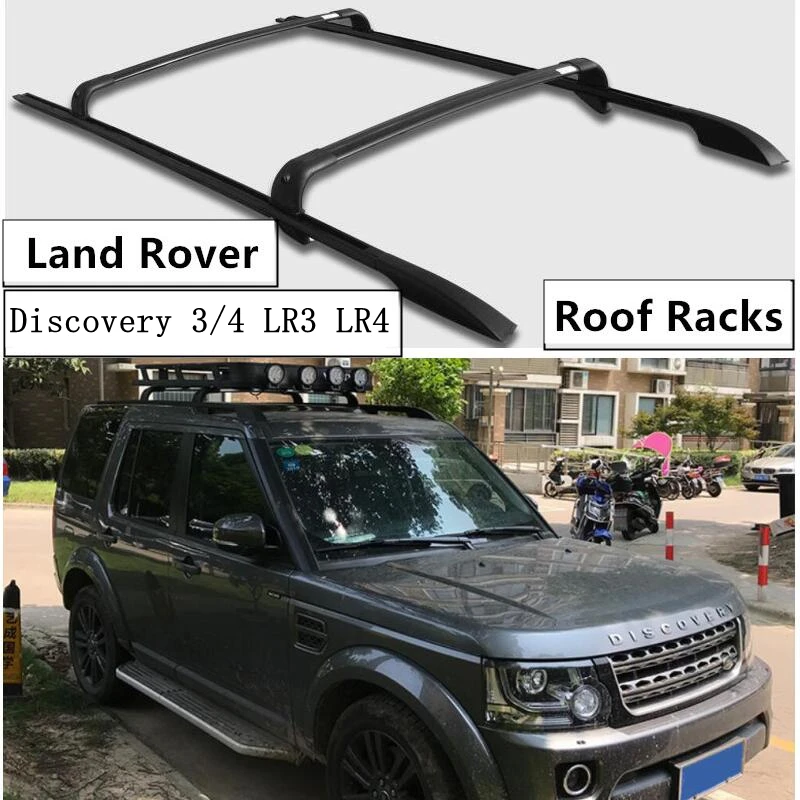 

Roof Rack Cross Bar For Land Rover Discovery 3 4 LR3 LR4 2004-2017 Aluminum Alloy Rails Luggage Racks Carrier Bars Top Rail Boxe