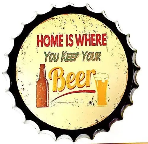 Modern Vintage Metal Tin Signs Bottle Cap Home is Where You Keep Your Beer ! Wall Plaque Poster Cafe Bar Pub Beer
Modern Vintage Metal Tin Signs Bottle Cap Home is Where You Keep Your Beer ! Wall Plaque Poster Cafe Bar Pub Beer