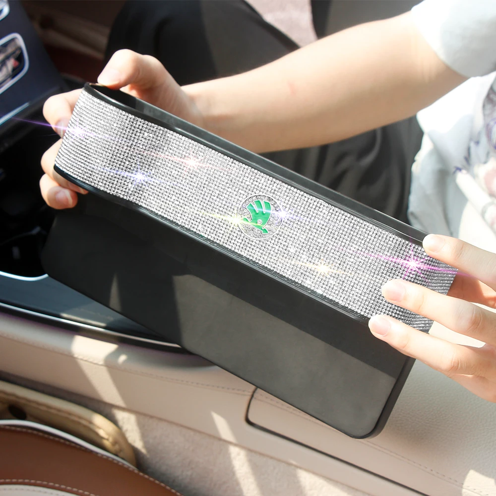 Crystal Storage Box Car Seat Gap Crevice Cup Gap Holder Organizer Diamond Phone Interior Accessories For Skoda Octavia Fabia A5
Crystal Storage Box Car Seat Gap Crevice Cup Gap Holder Organizer Diamond Phone Interior Accessories For Skoda Octavia Fabia A5
