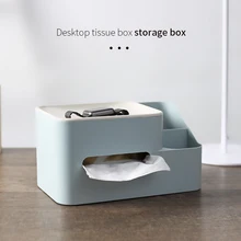 Tissue box paper box household living room dining table Nordic simple and lovely remote control storage box function