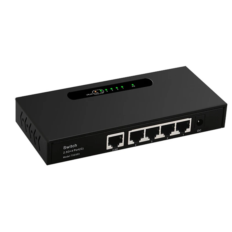 TXE083 2,5G гигабитный коммутатор, 4-портовый коммутатор Ethernet, Неуправляемый коммутатор, штепсельная вилка европейского стандарта
TXE083 2,5G гигабитный коммутатор, 4-портовый коммутатор Ethernet, Неуправляемый коммутатор, штепсельная вилка европейского стандарта