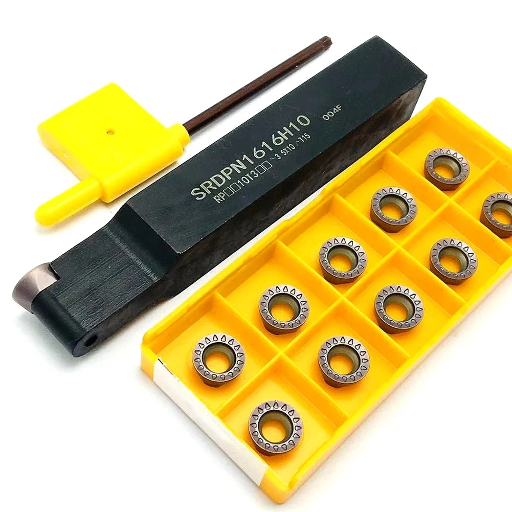 10PCS RPMW1003MO VP15TF Turning Insert Tool SRDPN1616H10 Turning Tool Holder 45HRC Cemented Carbide Turning Tool Holder
10PCS RPMW1003MO VP15TF Turning Insert Tool SRDPN1616H10 Turning Tool Holder 45HRC Cemented Carbide Turning Tool Holder
