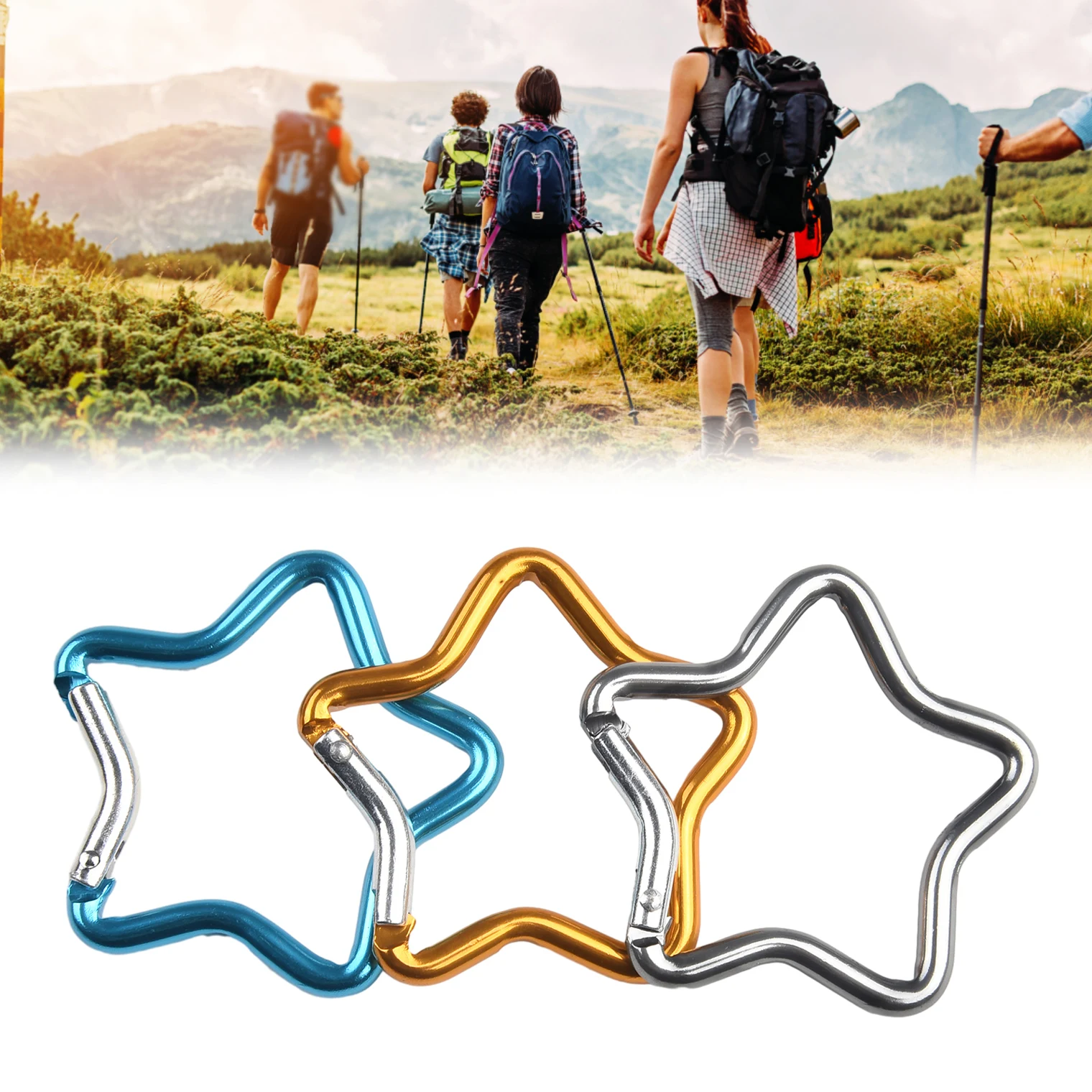 Brand New Carabiner Safety Buckle Multi-purpose Heart Spring Hook Clothing Backpack Colorful Five-pointed Star
Brand New Carabiner Safety Buckle Multi-purpose Heart Spring Hook Clothing Backpack Colorful Five-pointed Star