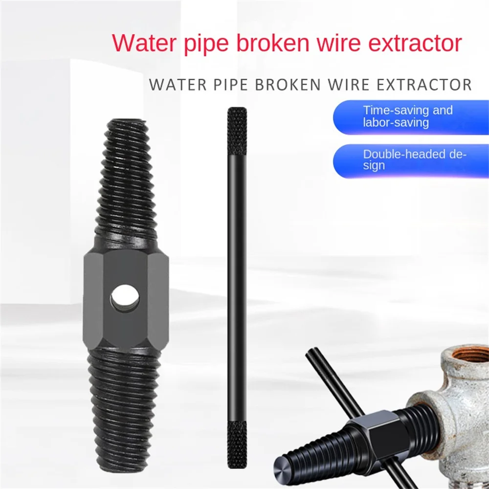 

1 Set Double-Head Tap Faucet Valve Screw Extractor Set Damaged Broken Wire Water Pipe Bolt Remover Plumbing Househood Tools Set