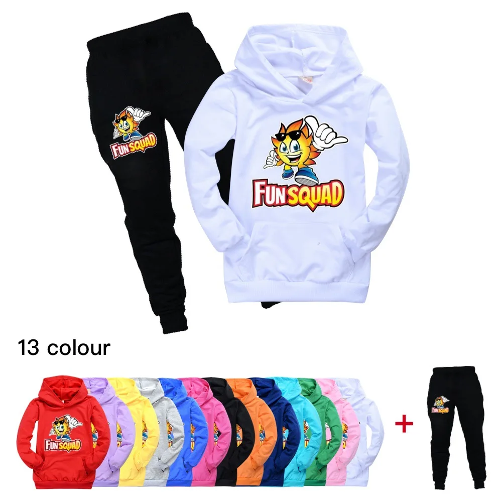 Fun Squad Gaming Clothes Hoodies Sweater Cotton Sweatshirt Suit Cartoon Set Teenager Boys Girls Clothing Pullover Hip Hop
Fun Squad Gaming Clothes Hoodies Sweater Cotton Sweatshirt Suit Cartoon Set Teenager Boys Girls Clothing Pullover Hip Hop