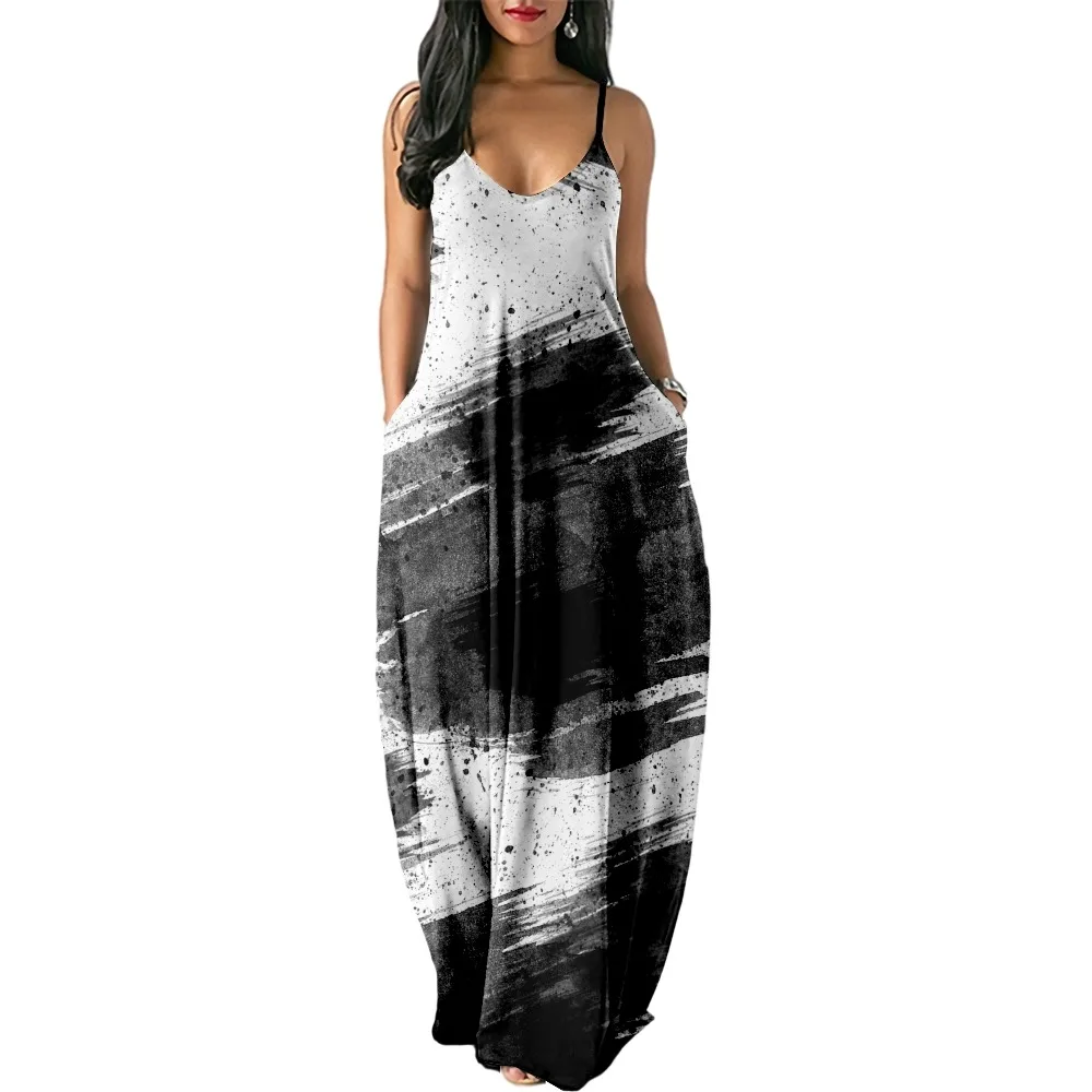 Женское платье с принтом чернил и стирка, Повседневное платье с коротким рукавом, Свободное длинное платье с двумя карманами
Женское платье с принтом чернил и стирка, Повседневное платье с коротким рукавом, Свободное длинное платье с двумя карманами