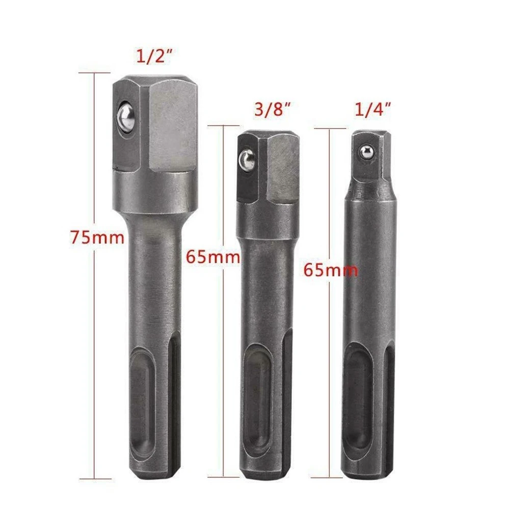 3pcs SDS Adapter 1/2''/3/8''/1/4'' 40CR Steel Socket Driver Adapter Power Drill Bit Chuck ExtensionAdapter Electric Screwdrivers
3pcs SDS Adapter 1/2''/3/8''/1/4'' 40CR Steel Socket Driver Adapter Power Drill Bit Chuck ExtensionAdapter Electric Screwdrivers