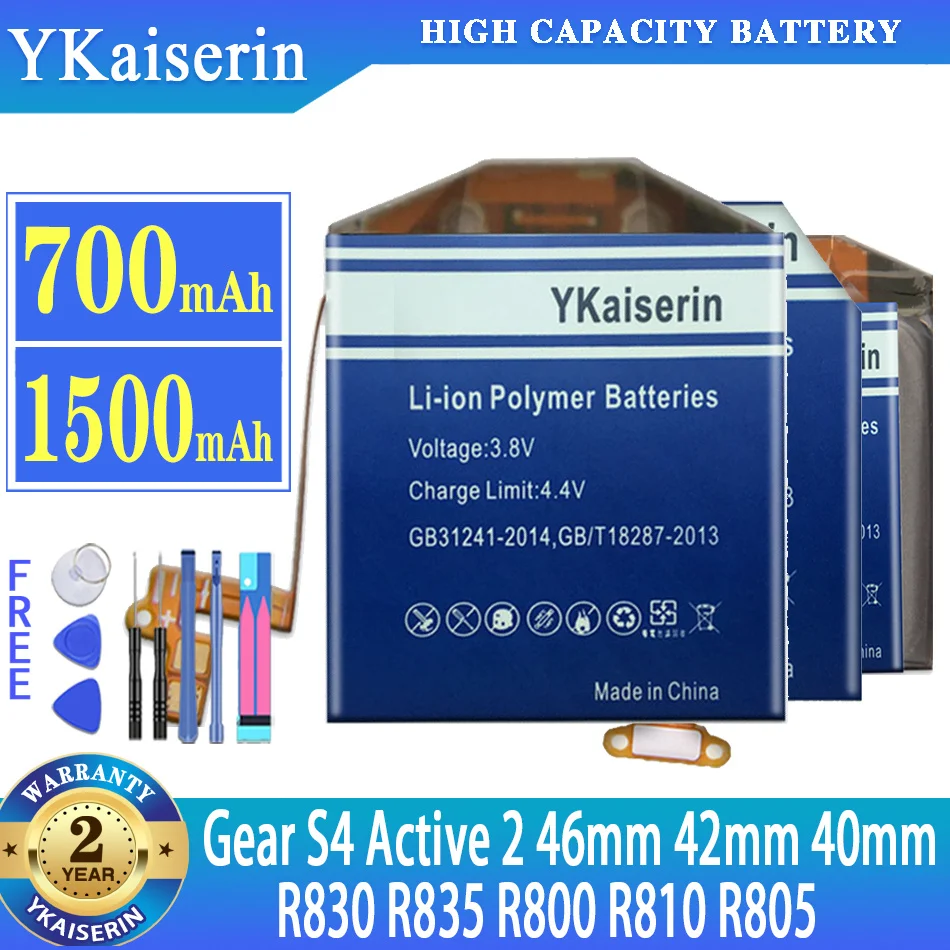 

YKaiserin Battery for Samsung Gear S4 Active2 46mm 42mm 40mm SM-R830 SM-R835 SM-R800 SM-R810 SM-R805 Batteria + Tracking Number