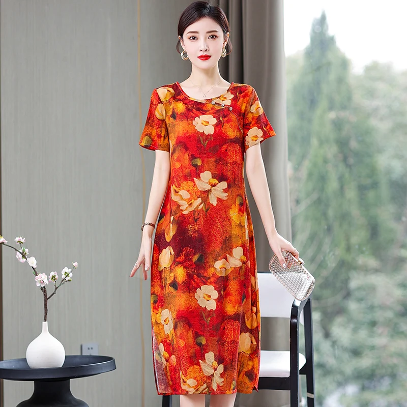 FANMUER Hot New 2022 Women's Summer Print Dress Women clothing O-neck Loose Dresses Plus Size Casual Dress
FANMUER Hot New 2022 Women's Summer Print Dress Women clothing O-neck Loose Dresses Plus Size Casual Dress