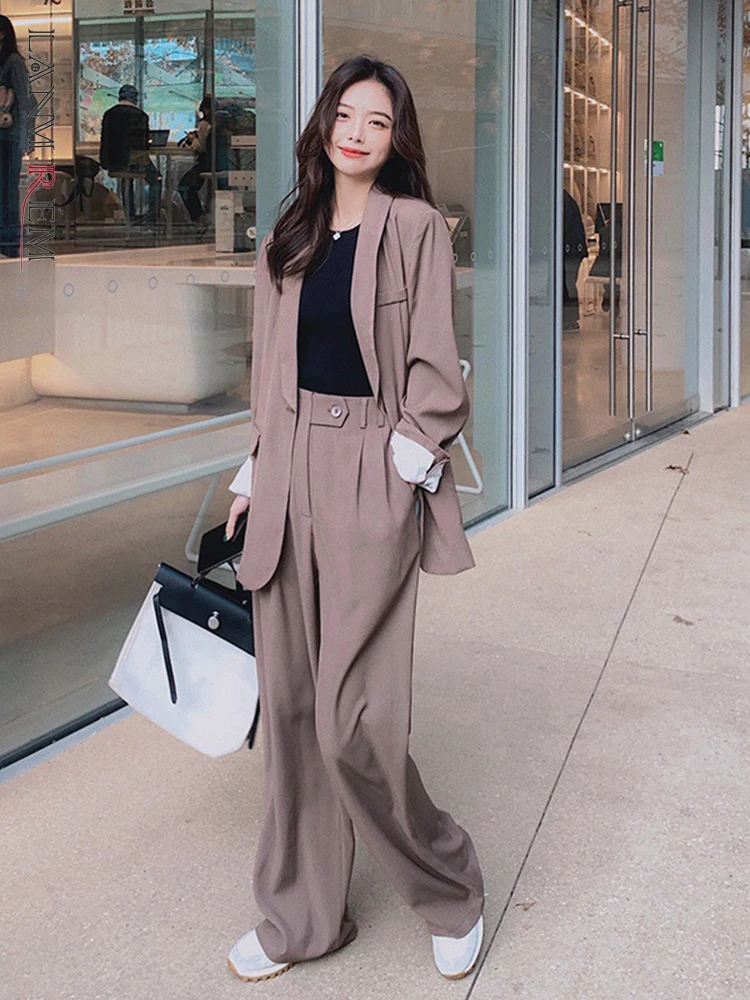 LANMREM Pants Sets 2022 Spring New Female Leisure Suit Casual Blazer Coat With Straight Long Trousers Two Piece Set Women 2R1047
LANMREM Pants Sets 2022 Spring New Female Leisure Suit Casual Blazer Coat With Straight Long Trousers Two Piece Set Women 2R1047