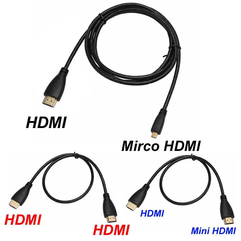 

V1.4 HDMI-Compatible Male to Micro Mini HDMI Audio Video Cable 1080p 1440p For HDTV PS3 XBOX 3D HD TV Camera Projector 1/2/3/5M