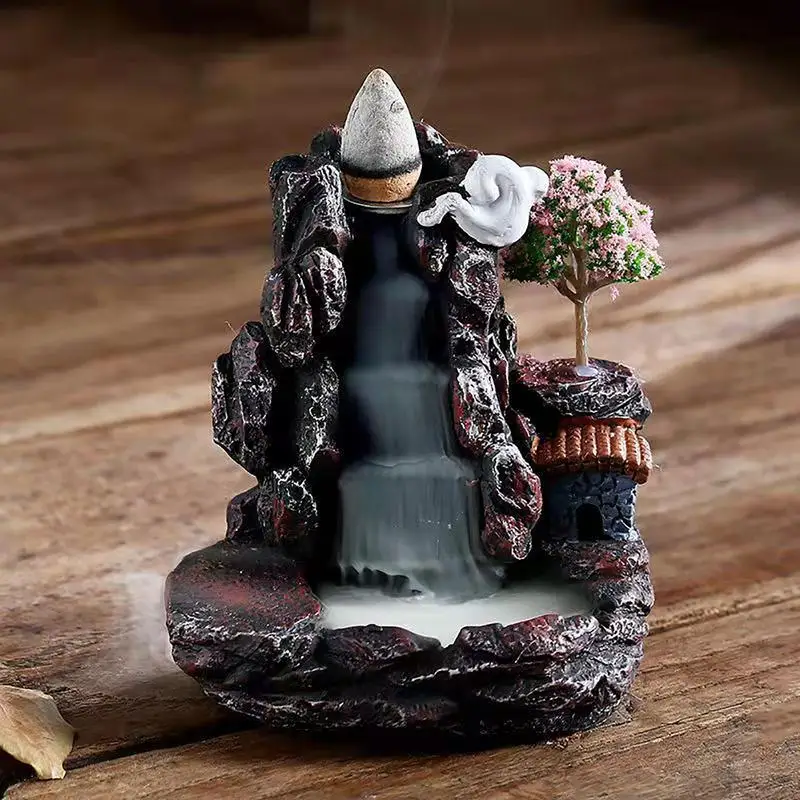 Censer Aroma Smoke Backflow Home Teahouse Decor Pine Waterfall Incense Burner Resin Backflow Incense Burner for Indoor
Censer Aroma Smoke Backflow Home Teahouse Decor Pine Waterfall Incense Burner Resin Backflow Incense Burner for Indoor