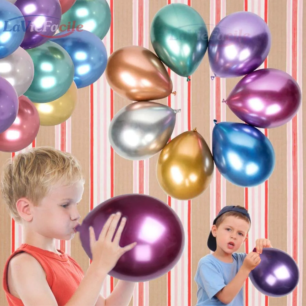 50pcs 10Inch Colorful Pearl Metal Balloons Metallic Latex Balloons for Wedding Birthday Baby Shower Graduation Party Decoration
50pcs 10Inch Colorful Pearl Metal Balloons Metallic Latex Balloons for Wedding Birthday Baby Shower Graduation Party Decoration