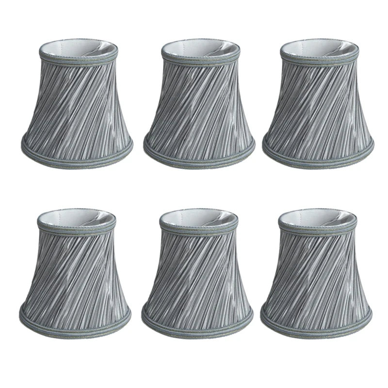 Set Of 6 Gray Clip On Lamp Shade Kit Little Upright Candle Chandelier Drop Light Lampshade
Set Of 6 Gray Clip On Lamp Shade Kit Little Upright Candle Chandelier Drop Light Lampshade