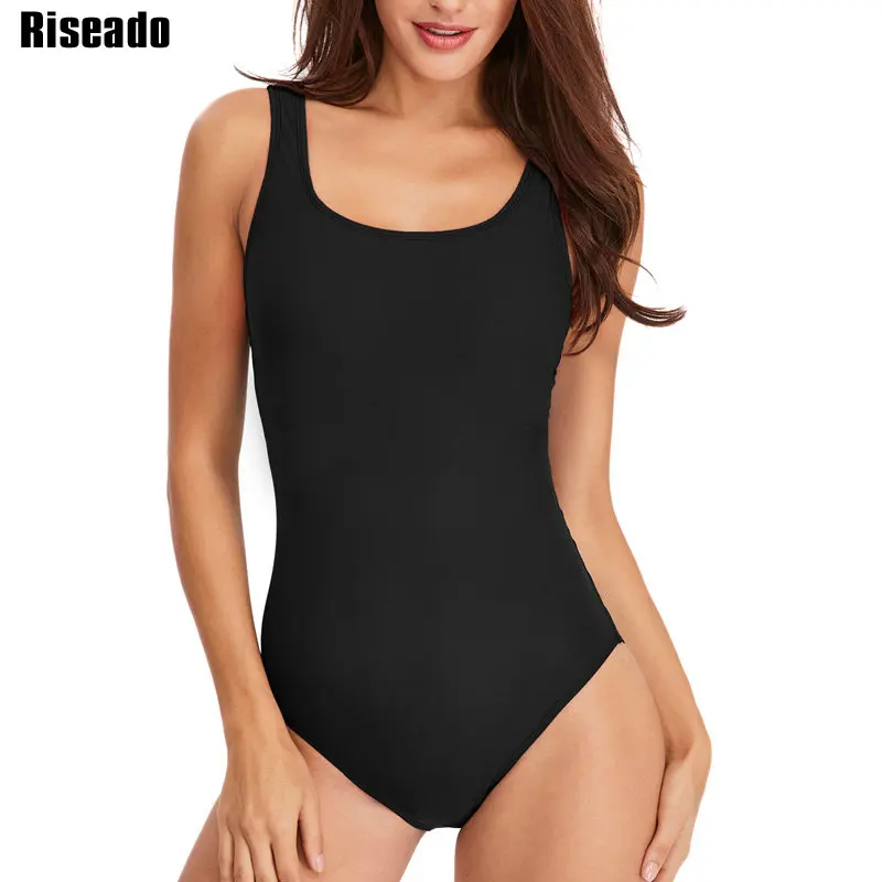 

Riseado Sport One Piece Swimsuit Women Swimwear 2022 Solid Bodysuit New U-back Women's Bathing Suit Competitive Beachwear Summer