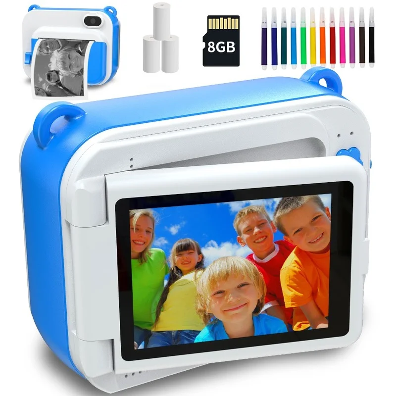 DIY Printting Children's Camera with Thermal Paper Digital Photo Camera Selfie Kids Instant Print Camera Boy's Birthday Toy Gift
DIY Printting Children's Camera with Thermal Paper Digital Photo Camera Selfie Kids Instant Print Camera Boy's Birthday Toy Gift