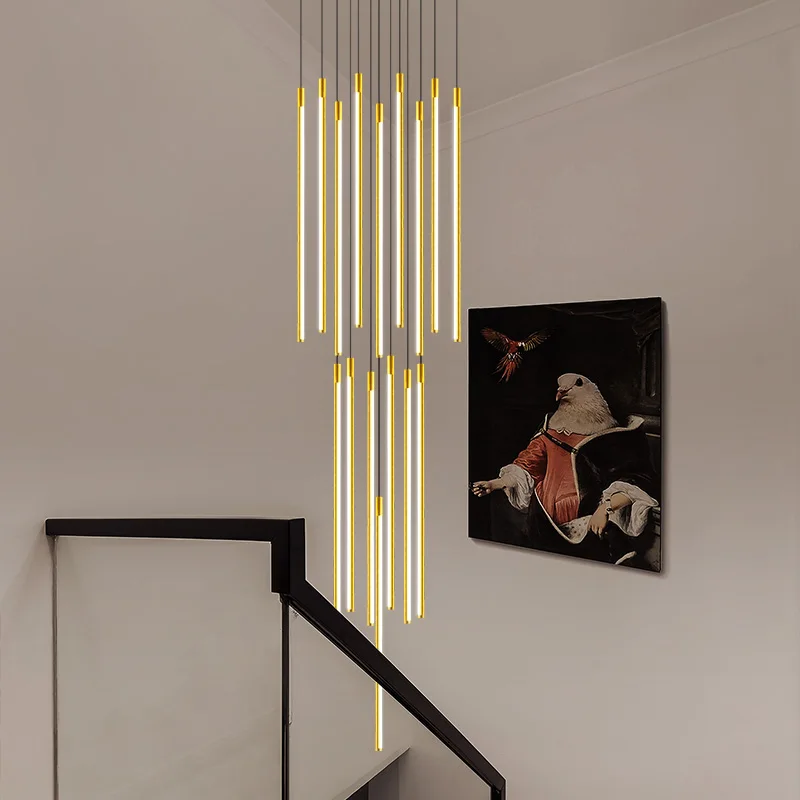 New style long chandelier modern long line chandelier villa living room decoration chandelier restaurant Nordic staircase Lamps
New style long chandelier modern long line chandelier villa living room decoration chandelier restaurant Nordic staircase Lamps