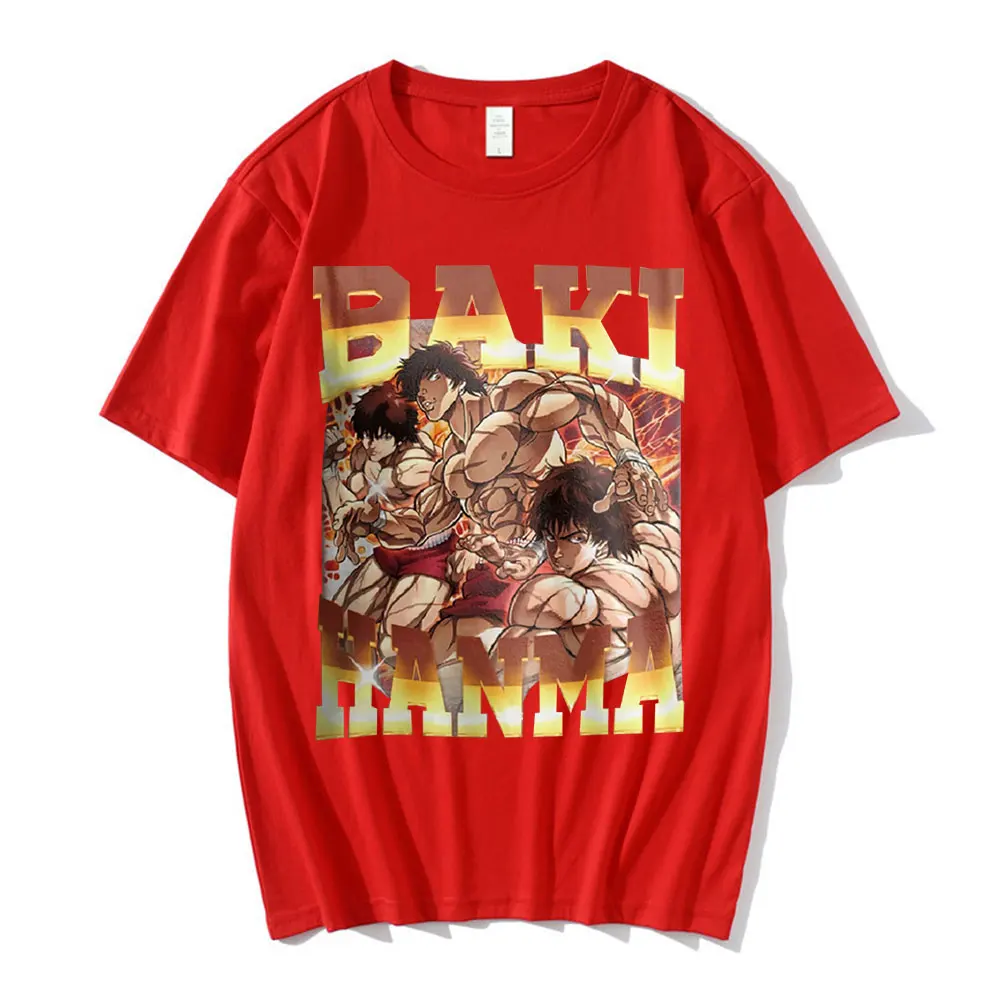 Baki The Grappler Short Sleeve Anime Cool Hanma Yujiro T-Shirt Men Women Cotton Harajuku Casual Street Style Clothes Tops Tees
Baki The Grappler Short Sleeve Anime Cool Hanma Yujiro T-Shirt Men Women Cotton Harajuku Casual Street Style Clothes Tops Tees