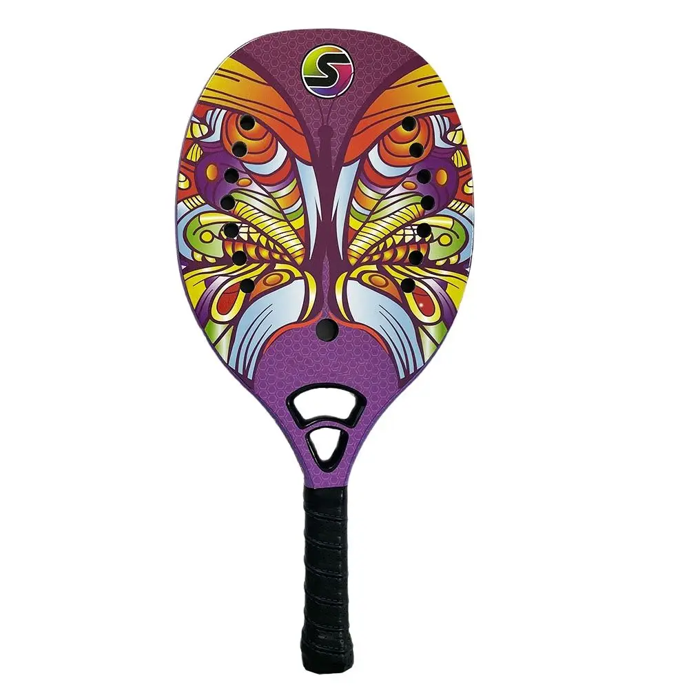 Beach Tennis Racket Carbon Fiber Surface 15 Hole 22mm Lightweight EVA Beach Tennis Paddle With Grit Surface
Beach Tennis Racket Carbon Fiber Surface 15 Hole 22mm Lightweight EVA Beach Tennis Paddle With Grit Surface