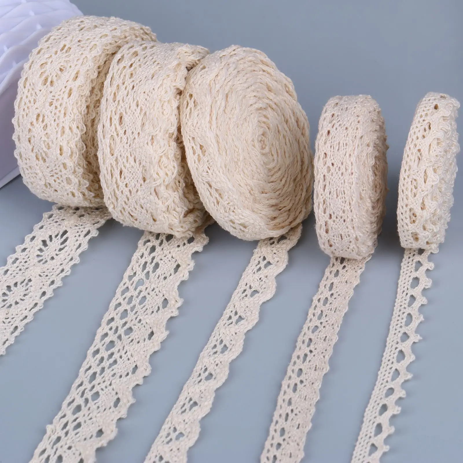5 Yard Lace Trim Embroidered Cotton Lace Ribbon Crochet Fabric Beige White Lace DIY Handmade Craft Clothes Sewing Accessories
5 Yard Lace Trim Embroidered Cotton Lace Ribbon Crochet Fabric Beige White Lace DIY Handmade Craft Clothes Sewing Accessories