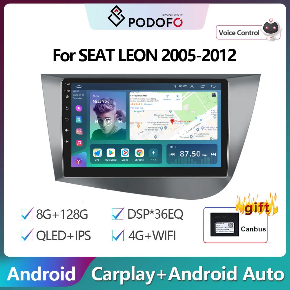 Автомагнитола Podofo, 2DIN, Android 10, мультимедийный видеоплеер для SEAT LEON 2005-2012, GPS-навигация, 2DIN, Carplay, автостерео
Автомагнитола Podofo, 2DIN, Android 10, мультимедийный видеоплеер для SEAT LEON 2005-2012, GPS-навигация, 2DIN, Carplay, автостерео