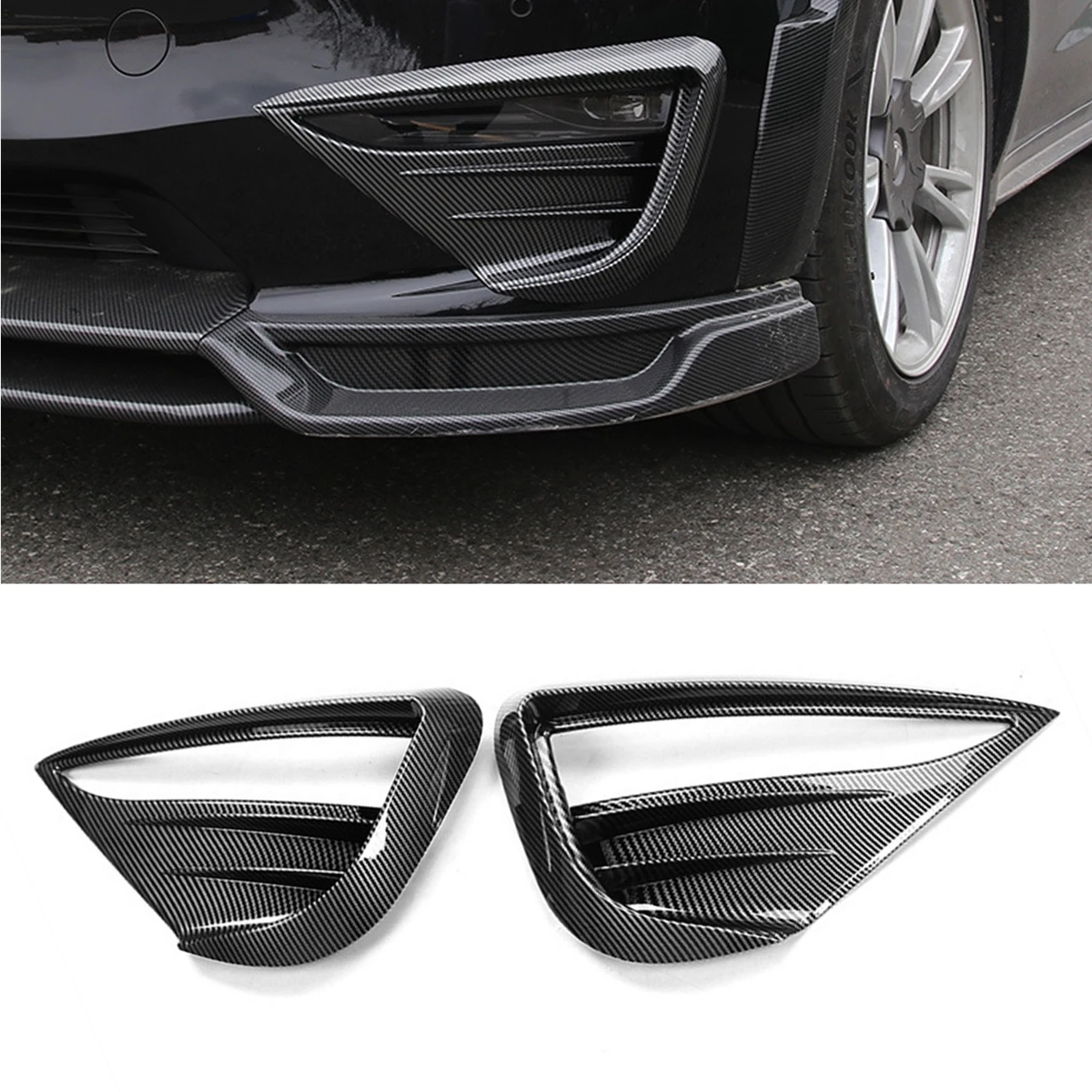 For Tesla Model Y 2020-2022 Front Fog Light Lamp Spoiler Cover Trim Carbon Fiber Look Car Side Bumper Air Vent Hood Frame Bezel
For Tesla Model Y 2020-2022 Front Fog Light Lamp Spoiler Cover Trim Carbon Fiber Look Car Side Bumper Air Vent Hood Frame Bezel
