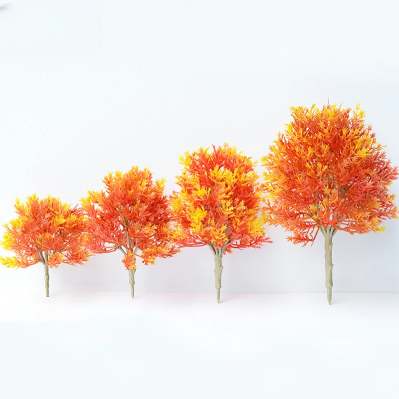 

1Pcs Building Model Tree Garden Micro Landscape Tree Simulation Plastic Maple Tree Handmade Sand Table Mini Landscaping Tree