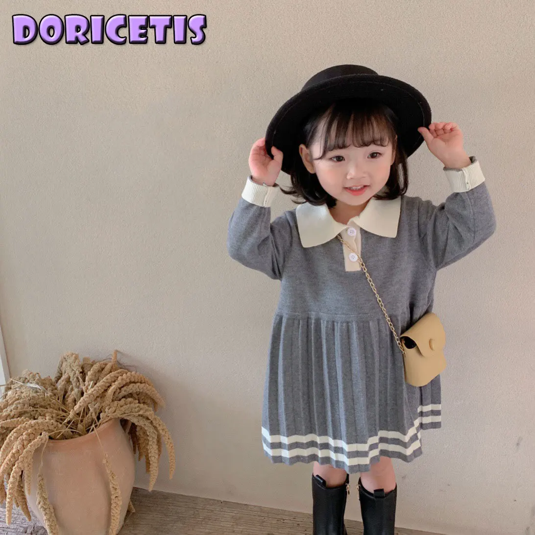 Children Dress Solid Color College Style Long Sleeve Sweater Pleated Skirt Little Girl New Spring Go Out Travel Princess Dress
Children Dress Solid Color College Style Long Sleeve Sweater Pleated Skirt Little Girl New Spring Go Out Travel Princess Dress