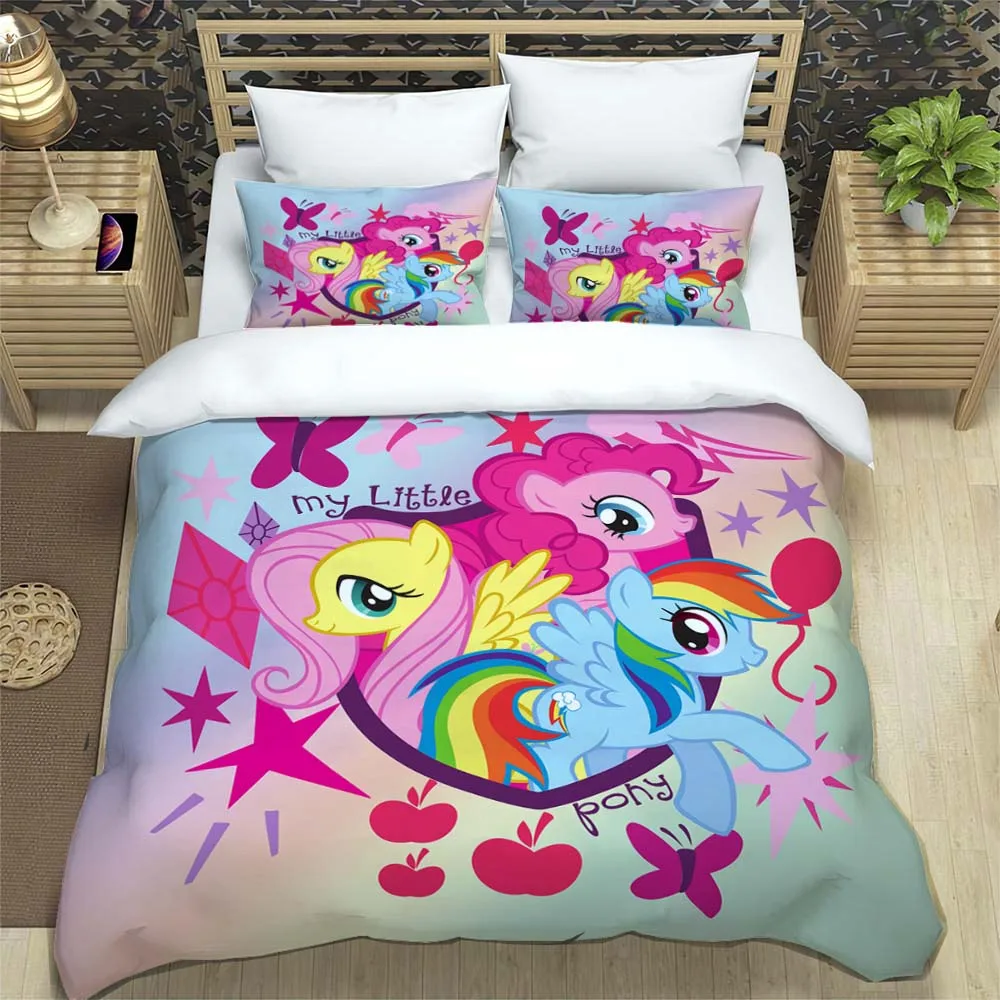 

Rainbow Pony Unicorn 3D printed bedding duvet cover Queen bedding set Soft and comfortable customized King size bedding set