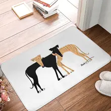 Greyhound Dog Bath Mat Head Rest Brindle Hound Doormat Kitchen Carpet Entrance Door Rug Home Decor