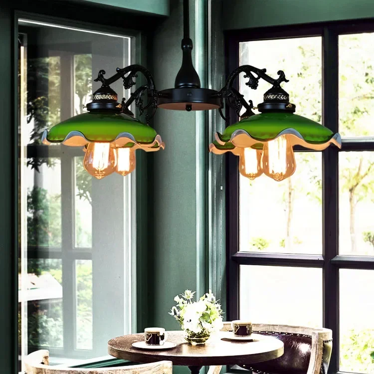 Republic of China Style Retro Dining Room Bar Living Room Bedroom Cafe Green Glass Multi-Head Chandelier
Republic of China Style Retro Dining Room Bar Living Room Bedroom Cafe Green Glass Multi-Head Chandelier