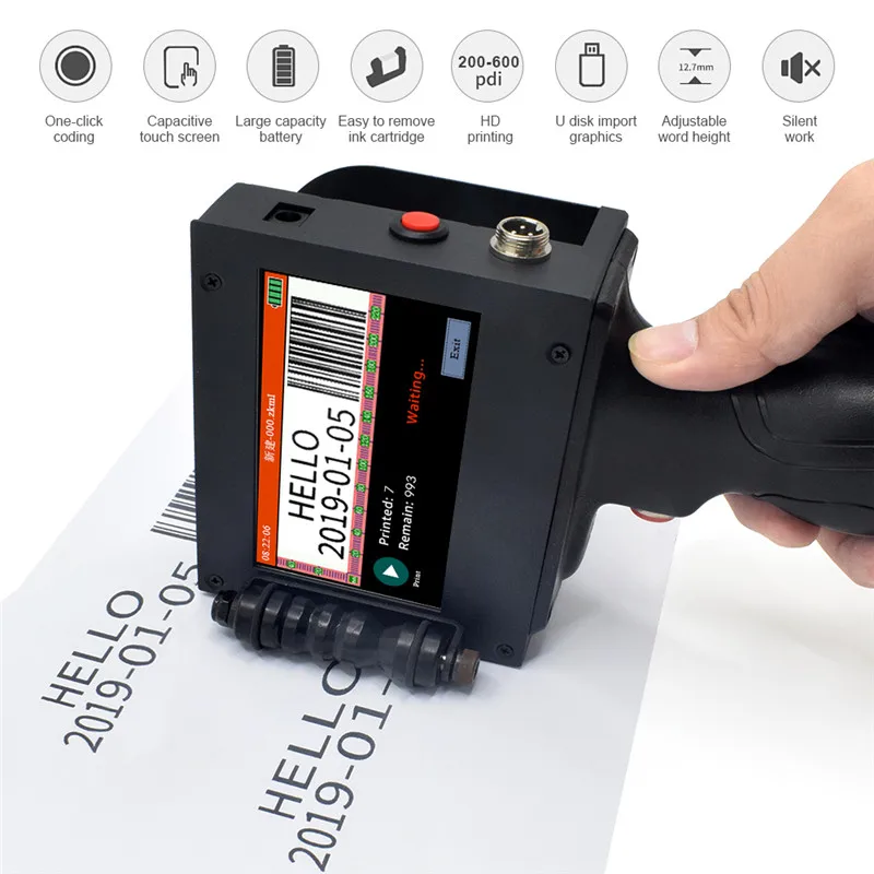 hand printer held inkjet inkjet portable printer 600 DPI 12.5mm print size handheld inkjet printer
hand printer held inkjet inkjet portable printer 600 DPI 12.5mm print size handheld inkjet printer