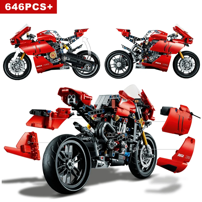 Technical Car Ducatis Famous Motorcycle Building Block MOC 42107 Locomotive Speed Motorbike Model Bricks Assemble Toys Kids Gift
Technical Car Ducatis Famous Motorcycle Building Block MOC 42107 Locomotive Speed Motorbike Model Bricks Assemble Toys Kids Gift