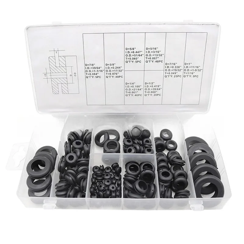 Новый 180 шт. автомобильный комплект прокладок для электрического провода для цилиндра, водопроводных труб, резиновые втулки, набор стопорных колец для отверстий для брандмауэра
Новый 180 шт. автомобильный комплект прокладок для электрического провода для цилиндра, водопроводных труб, резиновые втулки, набор стопорных колец для отверстий для брандмауэра