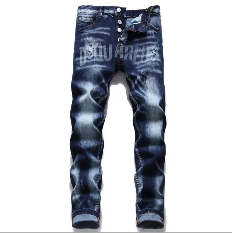 DSQUARED2 Men's Printed Hole Jeans Punk Clothes Pants Skinny Hip-hop Pants dsq1093
DSQUARED2 Men's Printed Hole Jeans Punk Clothes Pants Skinny Hip-hop Pants dsq1093