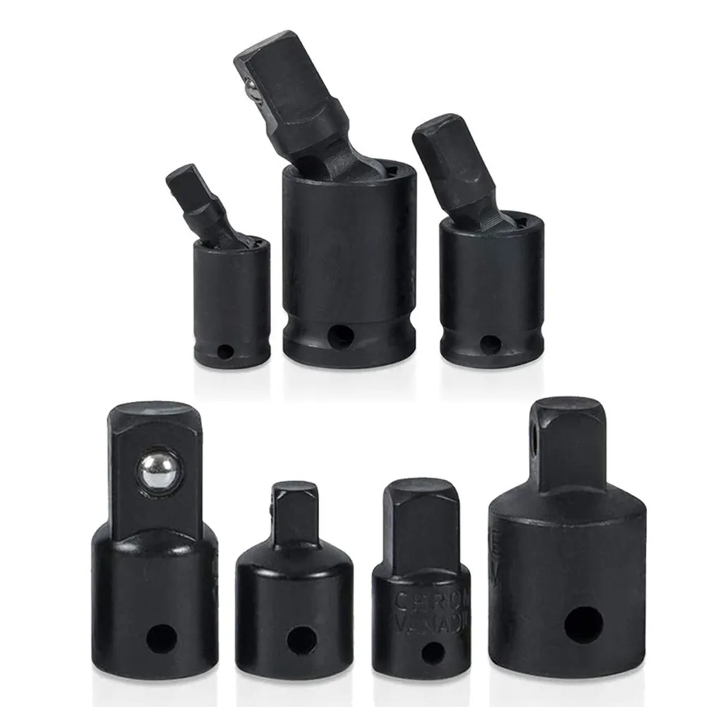 7pcs/set Universal Joint Swivel Socket Adapter Black Chrome Vanadium Steel Reducer Mechanic Carpenter DIY Enthusiast Tool
7pcs/set Universal Joint Swivel Socket Adapter Black Chrome Vanadium Steel Reducer Mechanic Carpenter DIY Enthusiast Tool