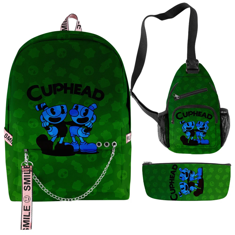 Hip Hop Novelty Cuphead Anime 3pcs/Set Backpack 3D Oxford Waterproof Notebook multifunction Backpacks Chest Bags Pencil Case
Hip Hop Novelty Cuphead Anime 3pcs/Set Backpack 3D Oxford Waterproof Notebook multifunction Backpacks Chest Bags Pencil Case