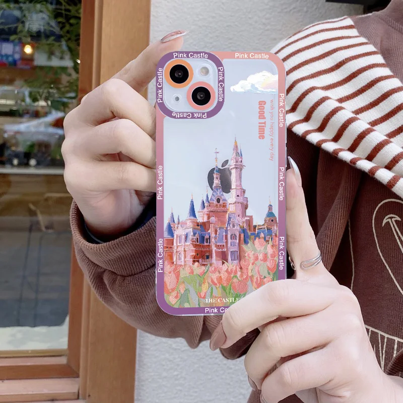 Soft Pink Castle Clear Phone Case For iPhone XS XR X 7 8 Plus SE 2020 13 12 11 14 Pro MAX Cases Transparent Back Cover Shell
Soft Pink Castle Clear Phone Case For iPhone XS XR X 7 8 Plus SE 2020 13 12 11 14 Pro MAX Cases Transparent Back Cover Shell