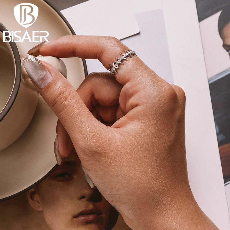 BISAER Ring Size 925 Sterling Silver Shining Crown Zircon Hollow Finger Rings For Jewelry Fine Women Wedding Party EFR251
BISAER Ring Size 925 Sterling Silver Shining Crown Zircon Hollow Finger Rings For Jewelry Fine Women Wedding Party EFR251