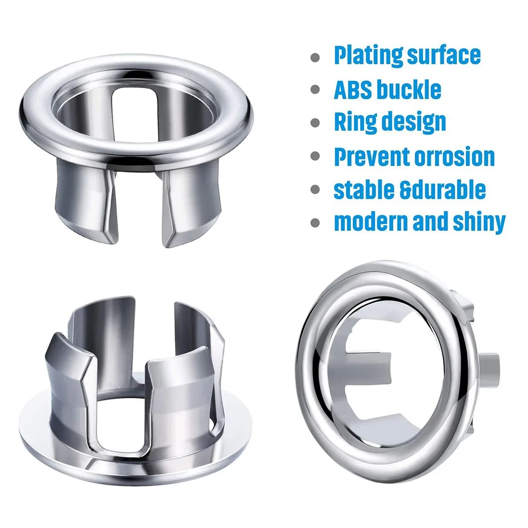 4PCS ABS Plastic Bathroom Kitchen Basin Sink Overflow Cover Ring Insert Replacement Chrome Hole Round Drain Cap Basin Accessory
4PCS ABS Plastic Bathroom Kitchen Basin Sink Overflow Cover Ring Insert Replacement Chrome Hole Round Drain Cap Basin Accessory