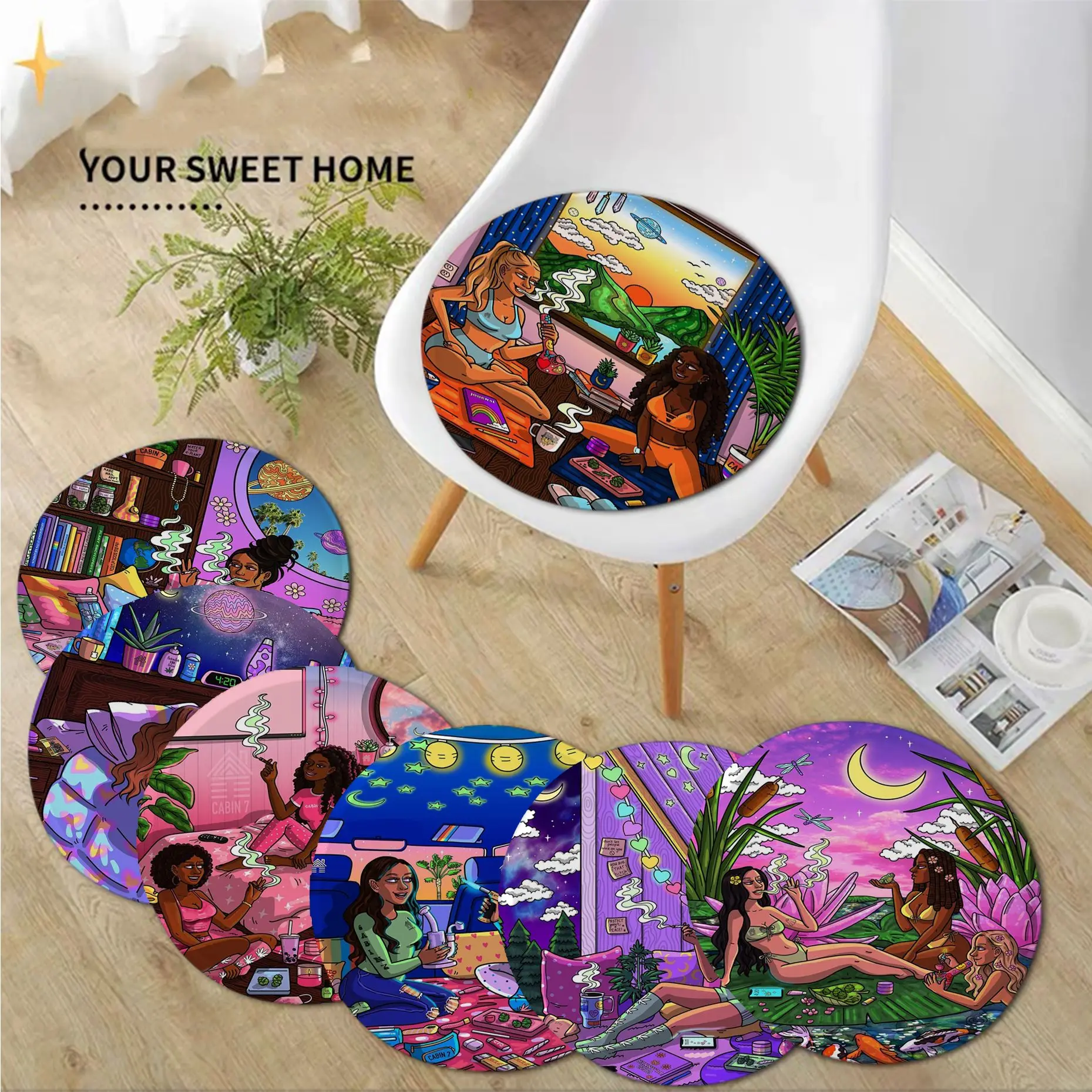 Cartoon Aesthetics Vintage Weed Decorative Chair Mat Soft Pad Seat Cushion For Dining Patio Home Office Indoor Sofa Decor Tatami
Cartoon Aesthetics Vintage Weed Decorative Chair Mat Soft Pad Seat Cushion For Dining Patio Home Office Indoor Sofa Decor Tatami