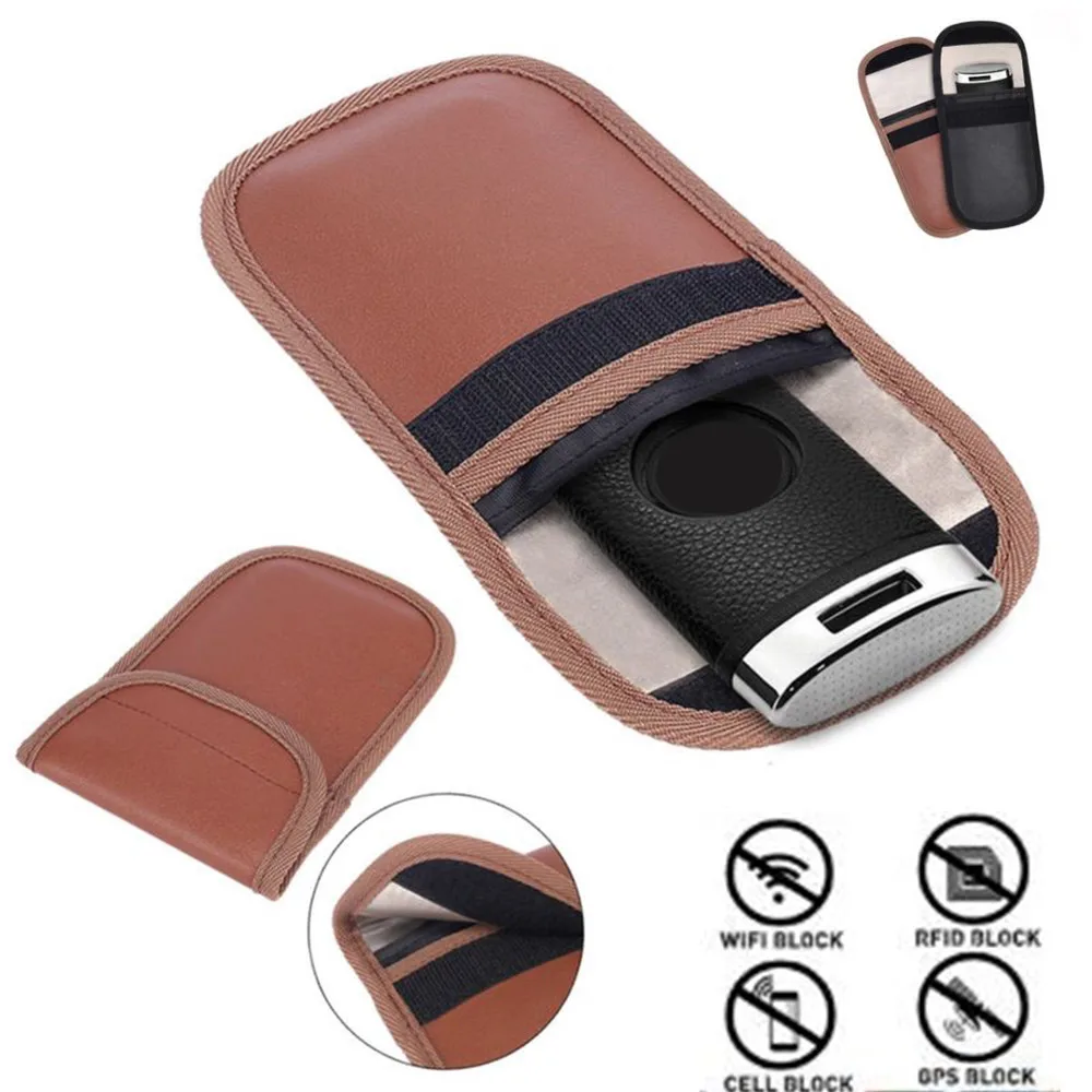 2 Pcs Car Key Pouch Case Bag Keyfobs Pouch Anti-theft Signal Blocker Faraday Bag Black Brown RFID Blocking Bag Car Accessories
2 Pcs Car Key Pouch Case Bag Keyfobs Pouch Anti-theft Signal Blocker Faraday Bag Black Brown RFID Blocking Bag Car Accessories