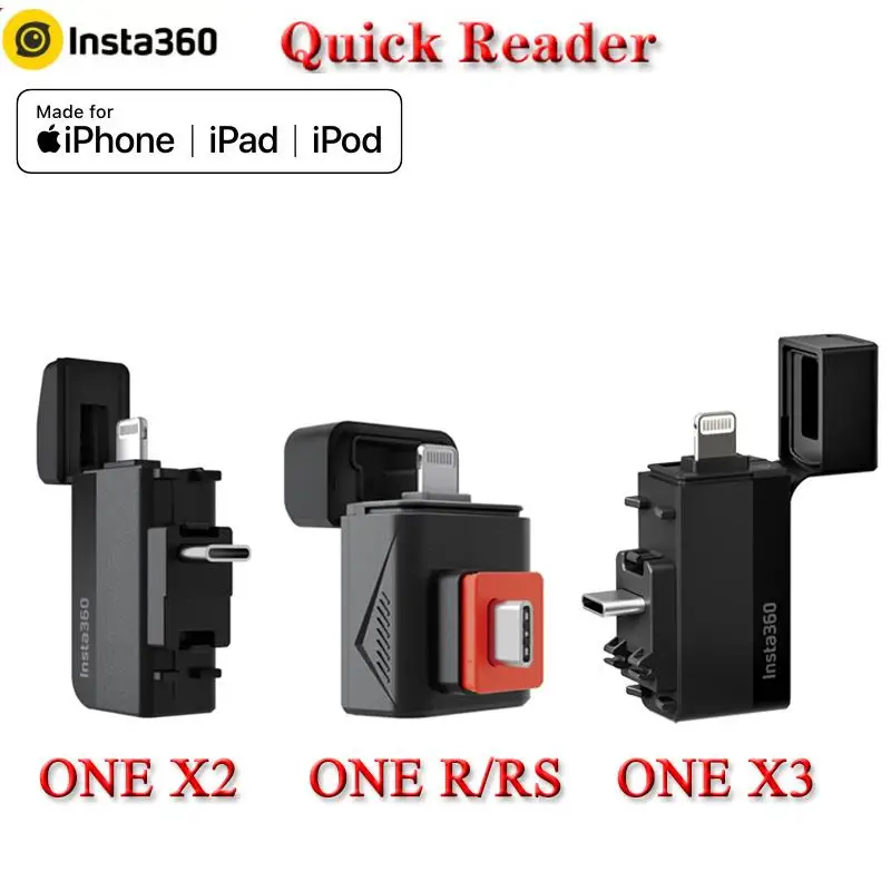 

Оригинальные аксессуары Insta360 ONE X3 / ONE X2 / ONE RS / ONE R Quick Reader