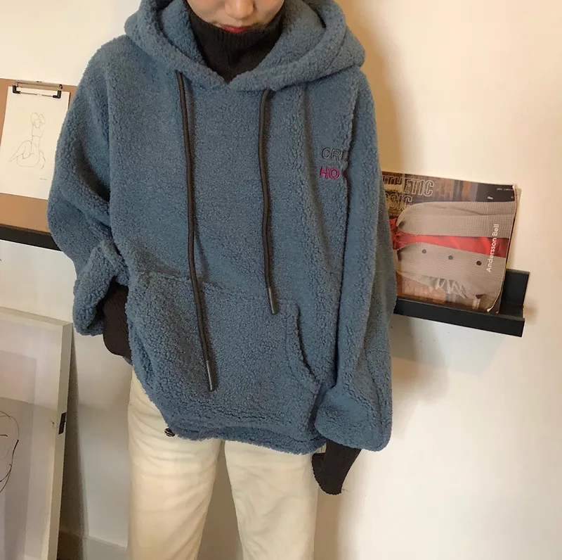 Winter 2020 New Women Autumn Loose Long Sleeve Lamb Plush Hoodies Korean Preppy Style Cotton Blend Warmth Casual Streetwear
Winter 2020 New Women Autumn Loose Long Sleeve Lamb Plush Hoodies Korean Preppy Style Cotton Blend Warmth Casual Streetwear