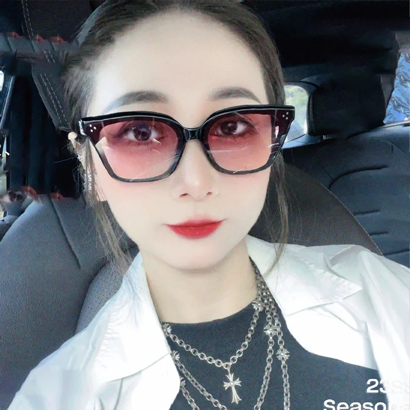 

Yuumi OSLO Sunglasses For Women Mens Black Eyewear Cat eye MGlasses Spy Fashion Oversized Luxury Designer Brand Jennie Korea