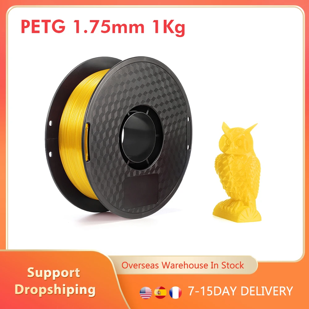 

PETG Filament 1kg 1.75mm High Precision No Jamming Degradable User-Friendly for FDM 3D Printe