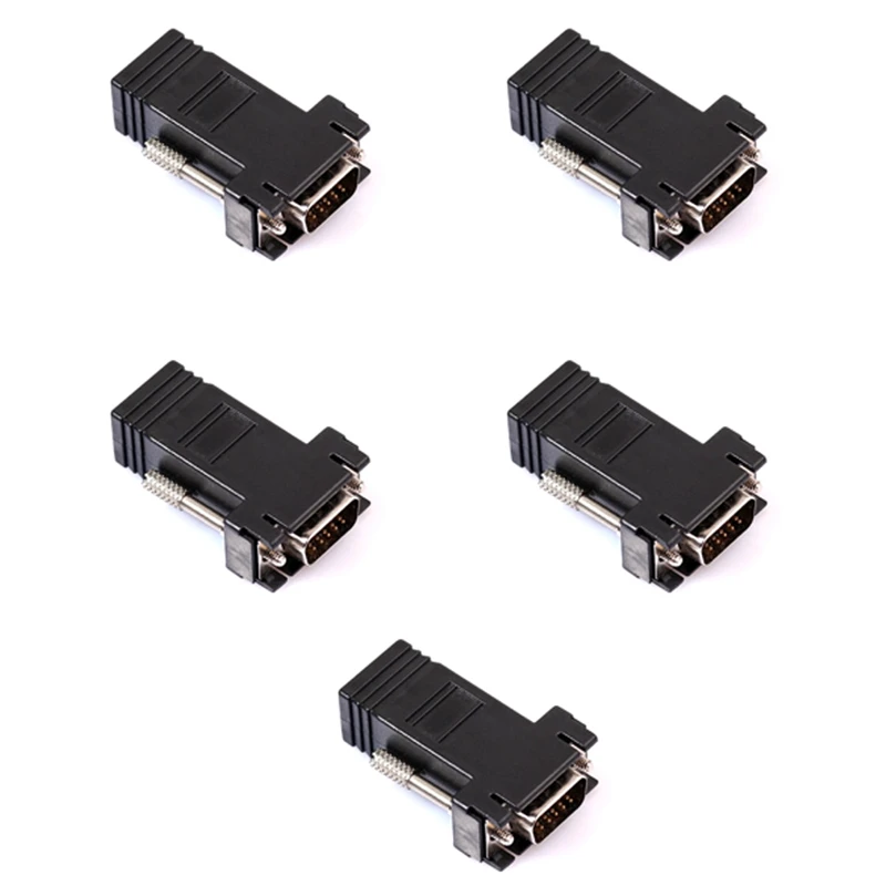 5Pcs RJ45 To VGA Extender Male To LAN CAT5 CAT6 RJ45 Network Cable Female Adapter Computer Extra Switch Converter
5Pcs RJ45 To VGA Extender Male To LAN CAT5 CAT6 RJ45 Network Cable Female Adapter Computer Extra Switch Converter