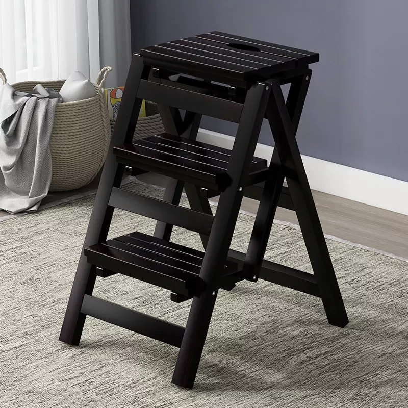 Solid wood step stool folding household climbing ladder thickened indoor living room dual-use ladder chair
Solid wood step stool folding household climbing ladder thickened indoor living room dual-use ladder chair